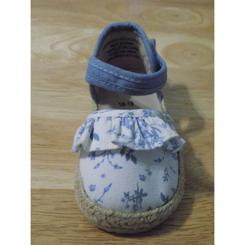 H&M Denim & Floral Print Toddler Shoes 18-19 - Picture 7 of 9